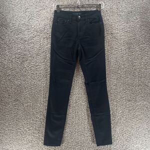 Aeropostale Jeans Womens 00 Black Denim Pants High Wasted Jeggings Preppy Logo